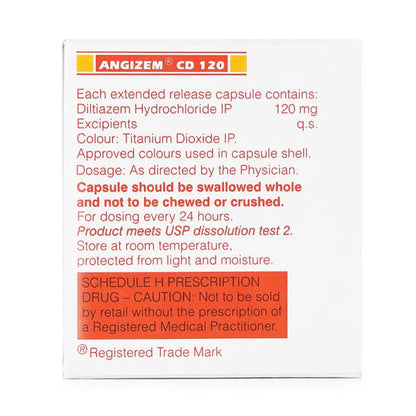 Angizem CD 120mg Capsule 10'S - Global Surgicals