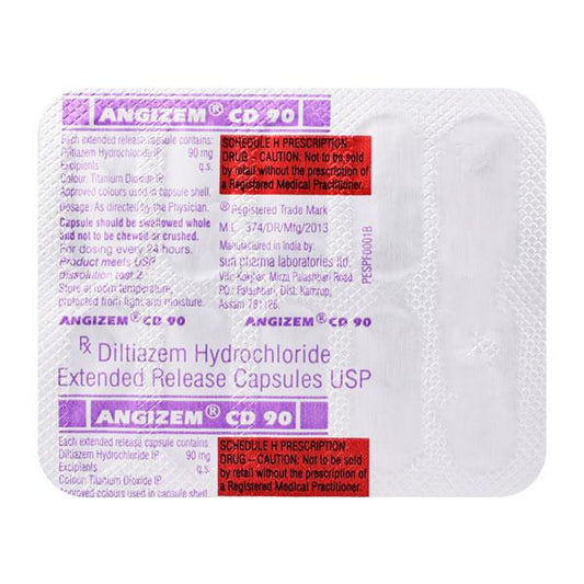 Angizem CD 90mg Capsule 10'S - Global Surgicals
