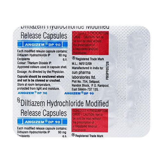 Angizem DP 90mg Capsule 10'S - Global Surgicals
