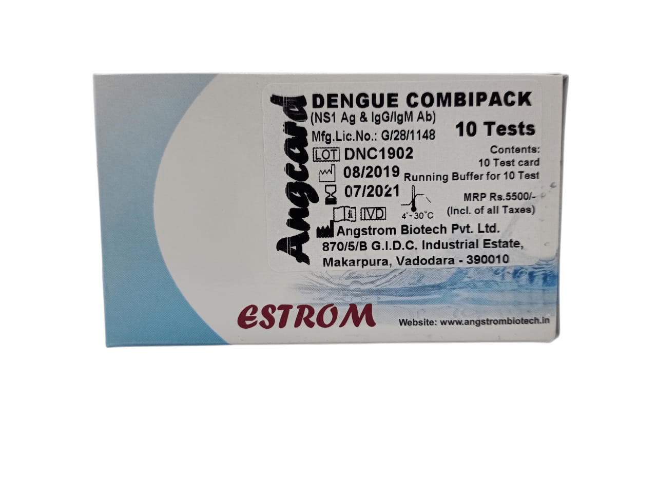 Angstrom Angcard Dengue Combo IgG/IgM and NS1 - Global Surgicals
