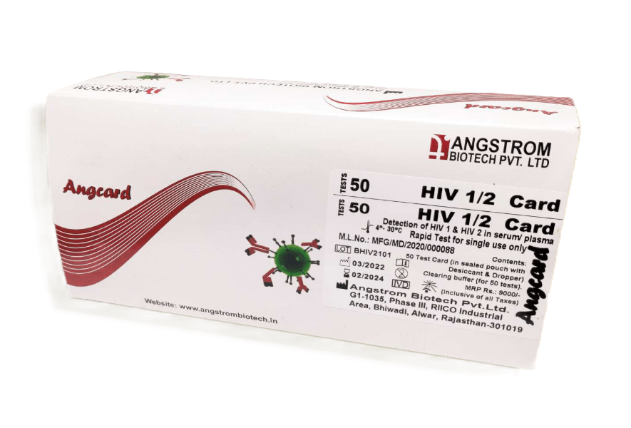 Angstrom Angcard HIV 1/2 Rapid Card - Global Surgicals