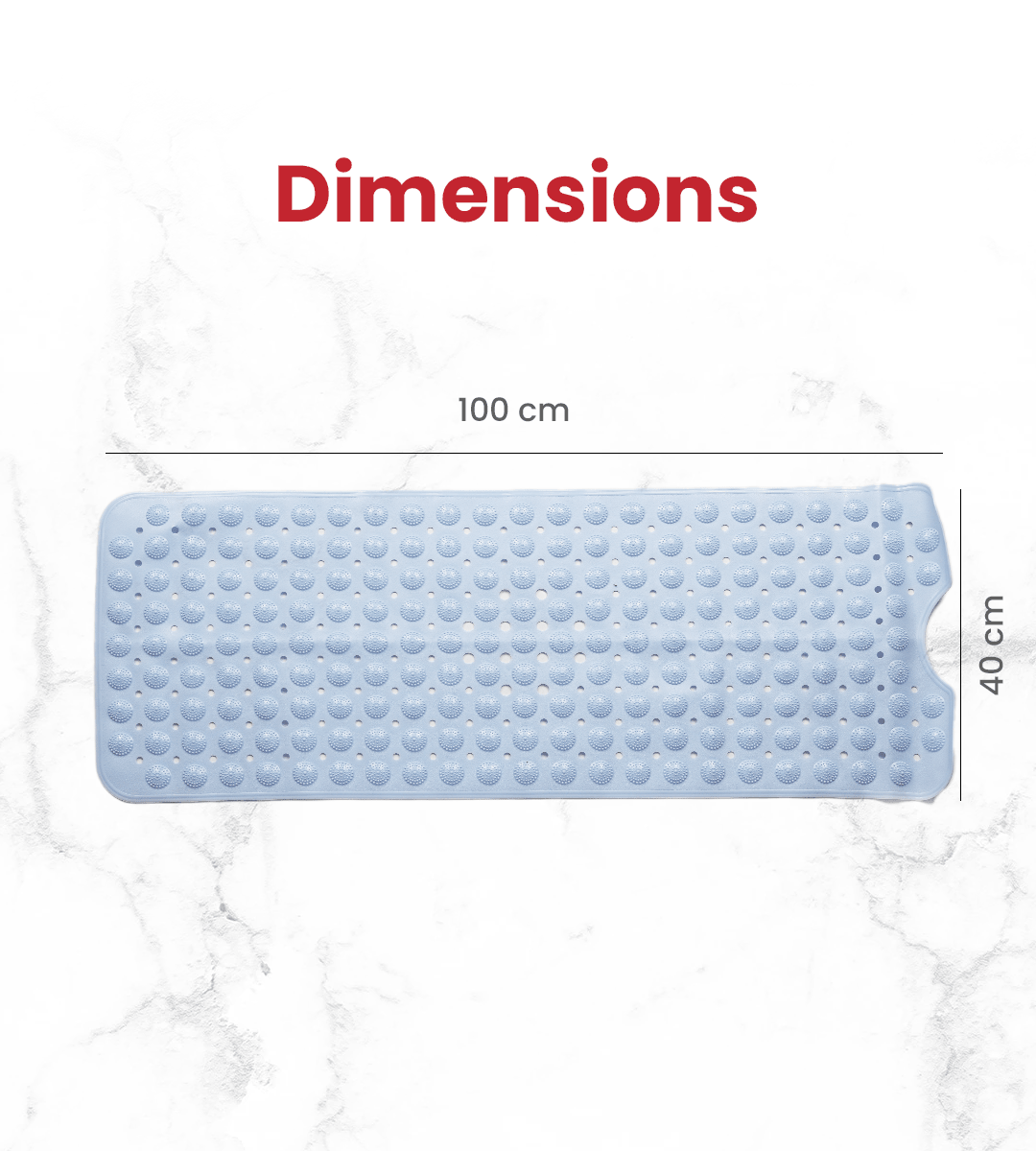 Anti Slip Mat for Bathroom Blue - Global Surgicals