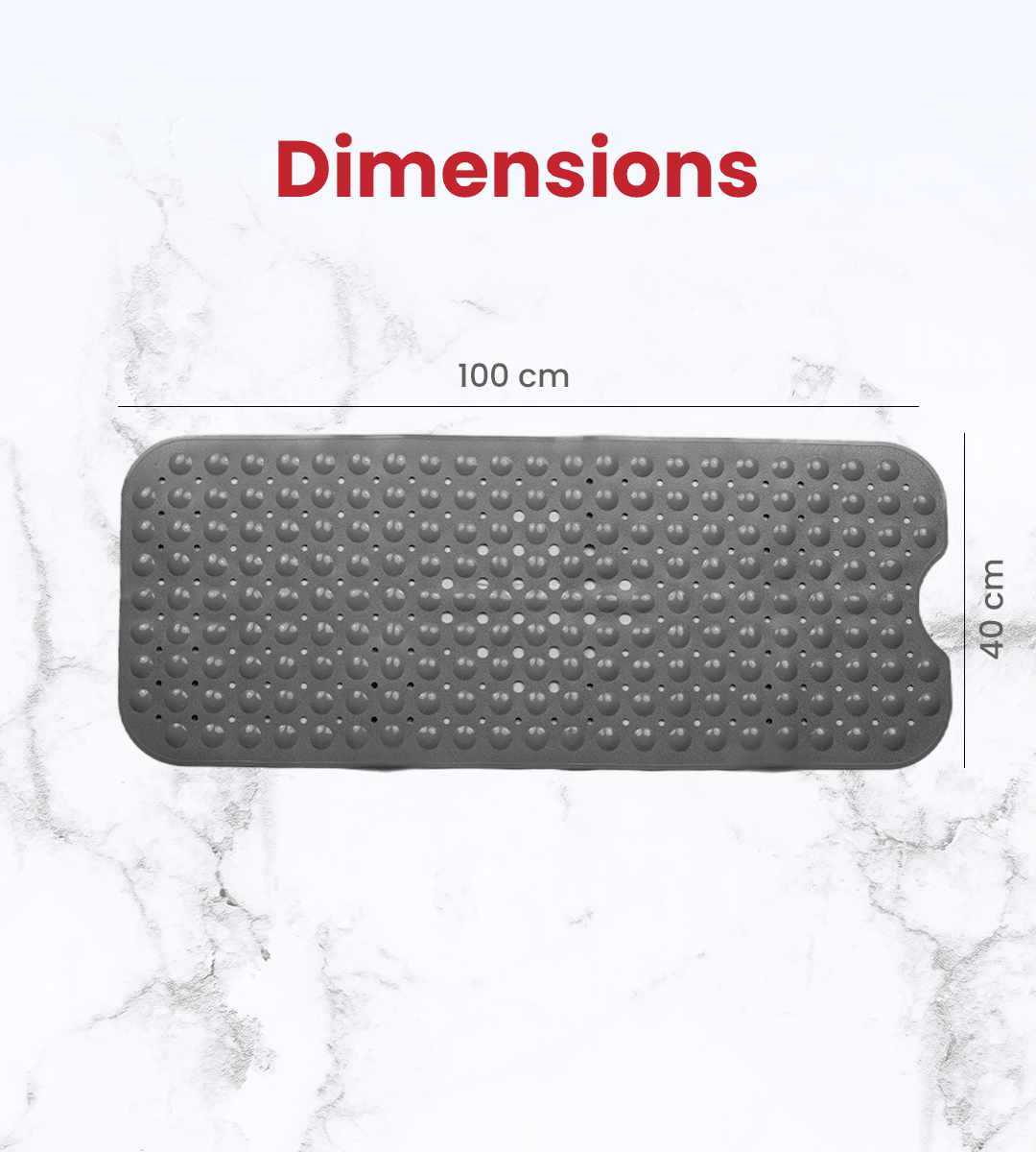 Anti Slip Mat for Bathroom Grey - Global Surgicals