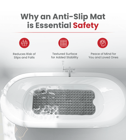 Anti Slip Mat for Bathroom Grey - Global Surgicals
