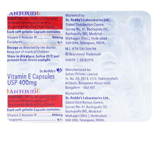 ANTOXID E Softgel Capsule 15's - Global Surgicals