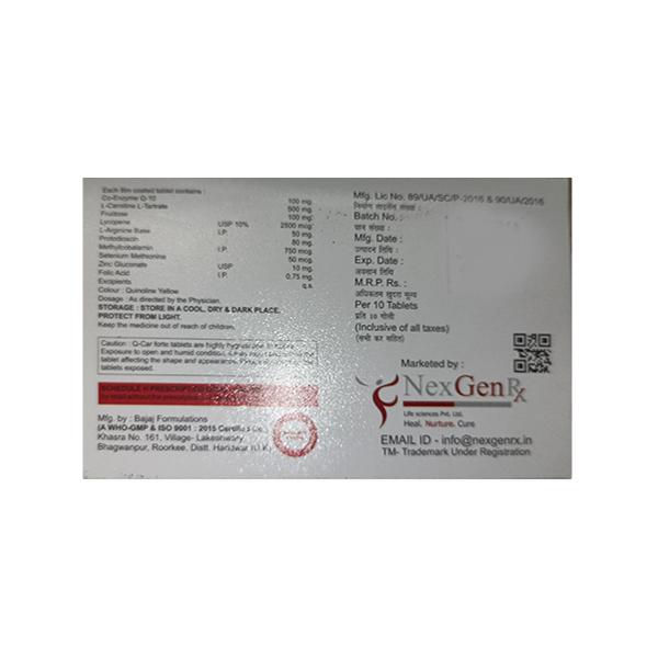 Q CAR FORTE Tablet 10's