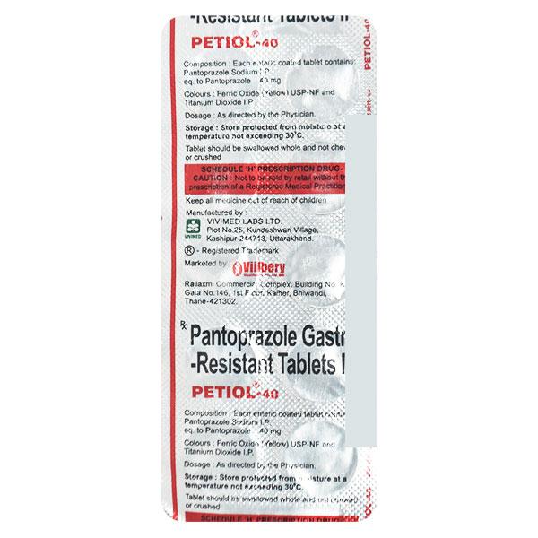 Petiol 40mg Tablet 10'S