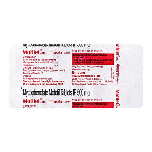 Mofilet 500mg Tablet 10'S