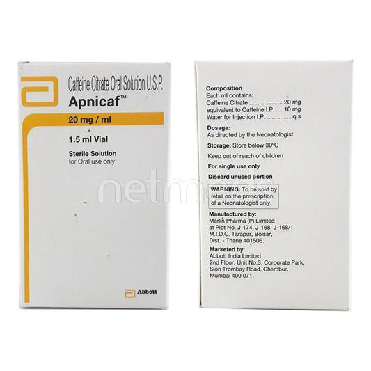 Apnicaf 20mg Oral Solution 1.5ml - Global Surgicals