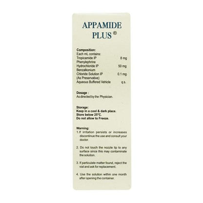 APPAMIDE PLUS Eye Drops 5ml - Global Surgicals