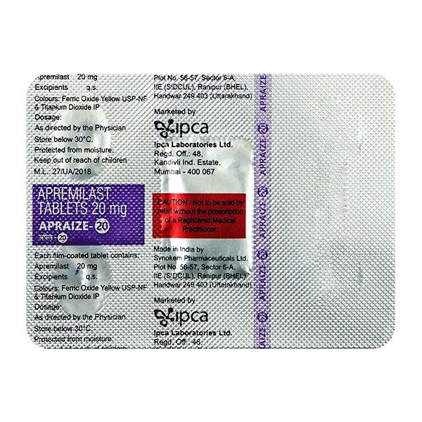 Apraize 20Mg Tablet 4's - Global Surgicals