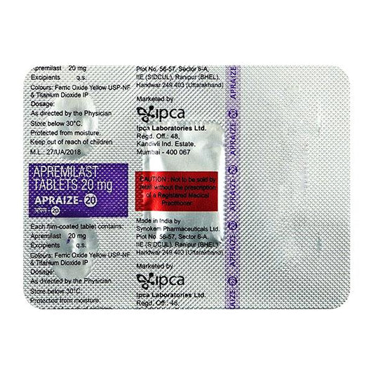 Apraize 20Mg Tablet 4's - Global Surgicals