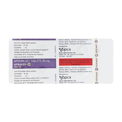Apraize 30mg Tablet 10'S - Global Surgicals