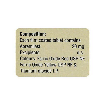 APREZO 20 Tablet 4's - Global Surgicals
