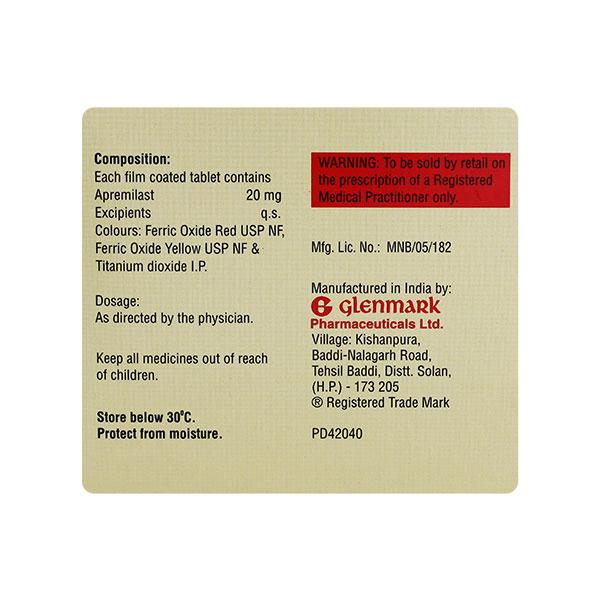 APREZO 20 Tablet 4's - Global Surgicals