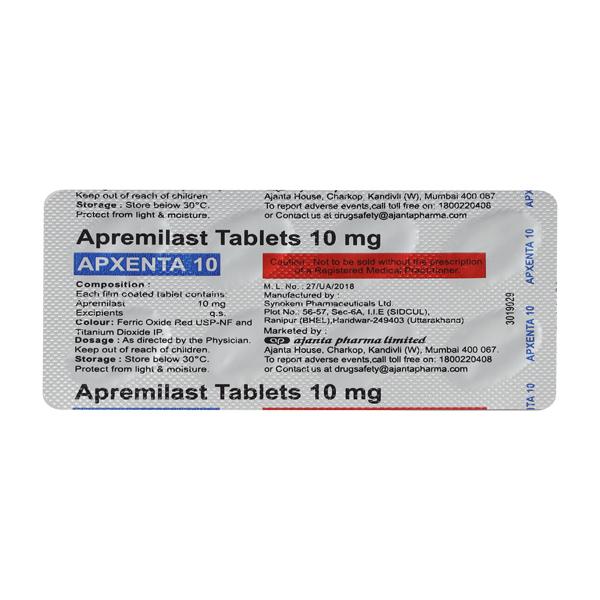 APXENTA 10mg Tablet 10's - Global Surgicals