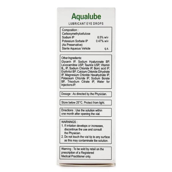 Aqualube Eye Drops 10ml - Global Surgicals