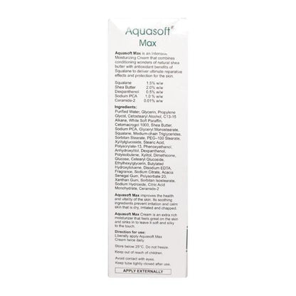 Aquasoft Max Intensive Moisturising Cream 150gm - Global Surgicals