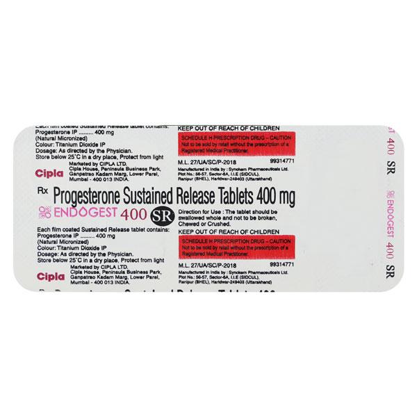 Endogest SR 400mg Tablet 10'S