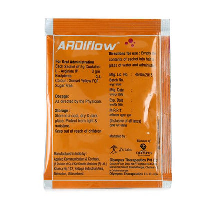 ARDIFLOW Sugar Free Orange Flavour Sachet 5gm - Global Surgicals