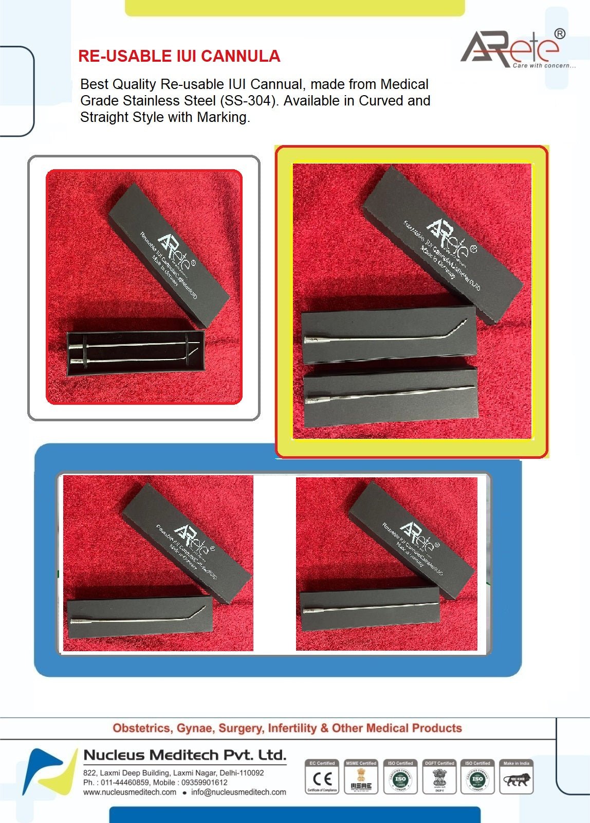 Arete Reusable Iui Cannula - Global Surgicals
