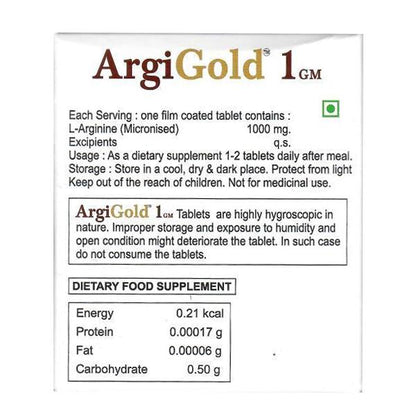 Argigold 1000mg Tablet 10'S - Global Surgicals