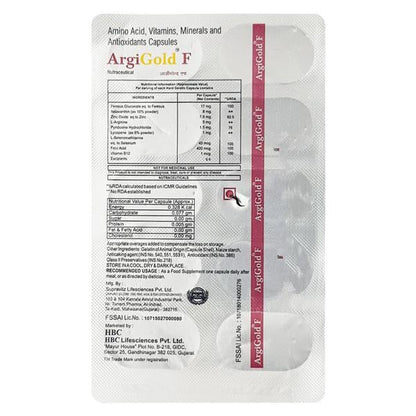 ARGIGOLD F Capsule 10's - Global Surgicals