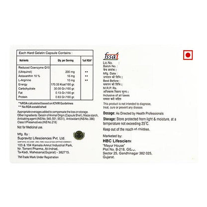 ARGIGOLD Q 10 Capsule 10's - Global Surgicals