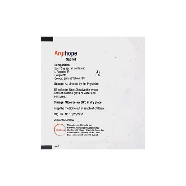 Argihope Sugar Free Orange Lemon Flavour Granules 5gm - Global Surgicals