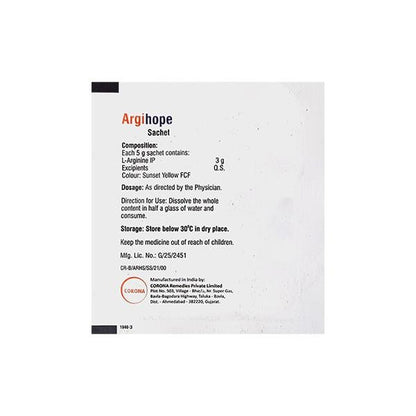 Argihope Sugar Free Orange Lemon Flavour Granules 5gm - Global Surgicals
