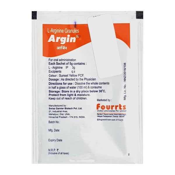 Argin Orange Flavour Sugar Free Sachet 5gm - Global Surgicals