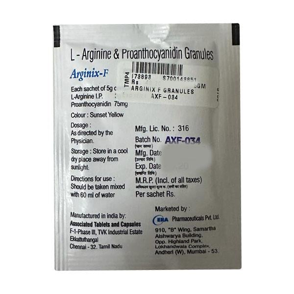 ARGINIX F Sugar Free Orange Flavour Granule 5gm - Global Surgicals