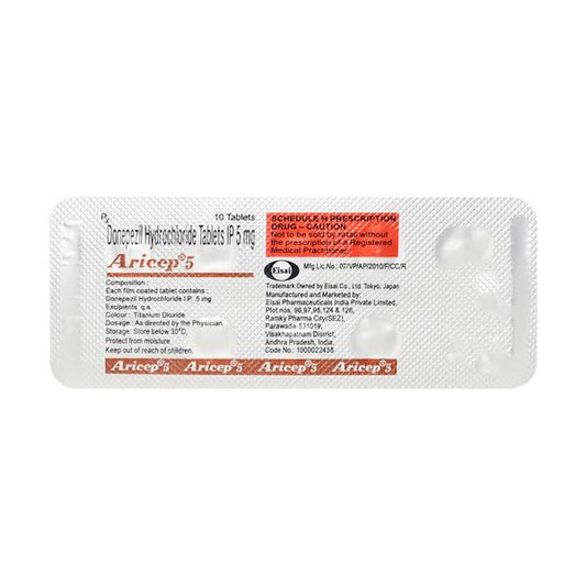 Aricep 5mg Tablet 10'S - Global Surgicals