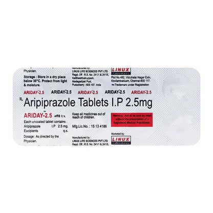 Ariday 2.5mg Tablet 10'S - Global Surgicals