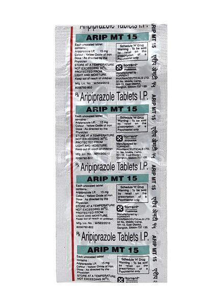Arip MT 15mg Tablet 10'S - Global Surgicals