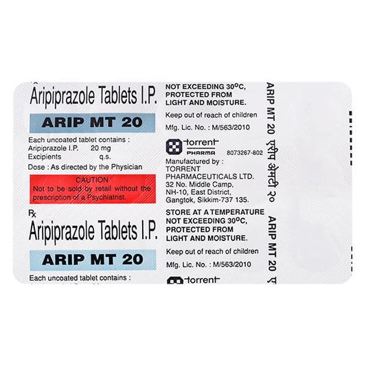 Arip MT 20mg Tablet 15'S - Global Surgicals