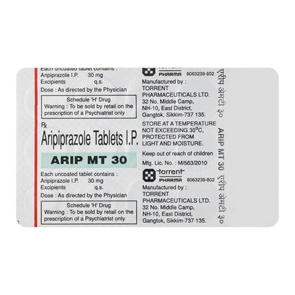 Arip MT 30mg Tablet 15'S - Global Surgicals