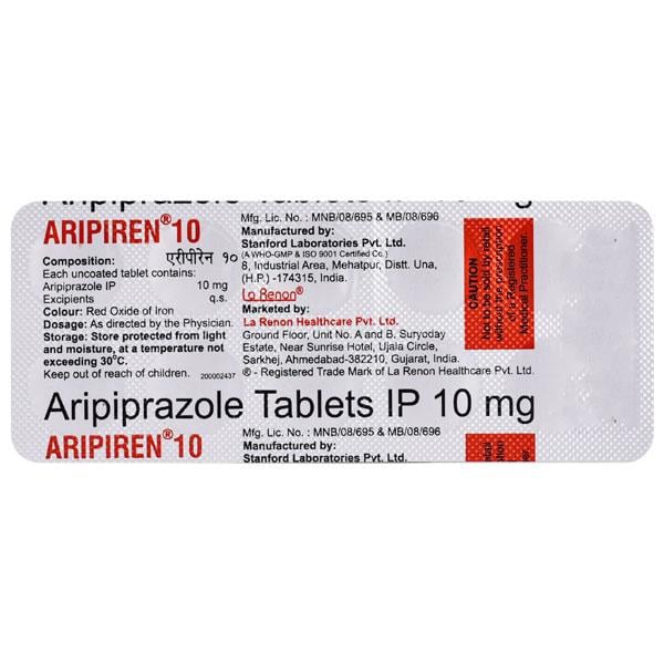 Aripiren 10mg Tablet 10'S - Global Surgicals