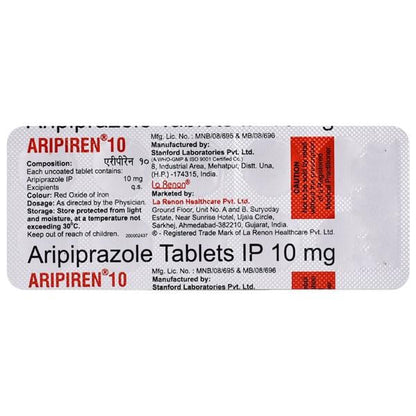 Aripiren 10mg Tablet 10'S - Global Surgicals