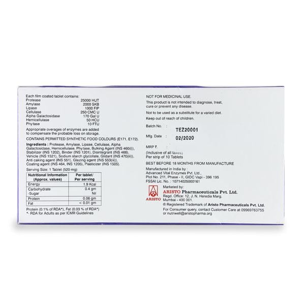 ARISTOZYME GOLD Tablet 10's - Global Surgicals