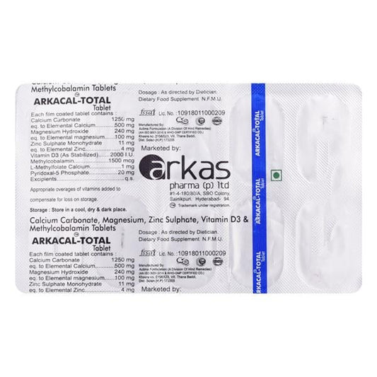 ARKACAL TOTAL Tablet 10's - Global Surgicals