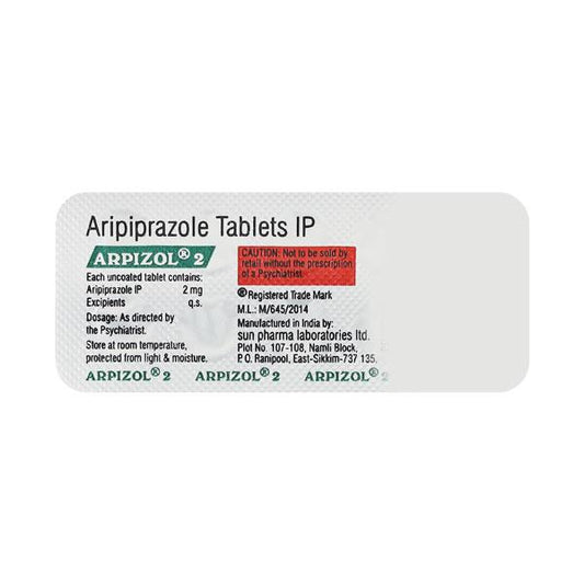 Arpizol 2mg Tablet 10'S - Global Surgicals