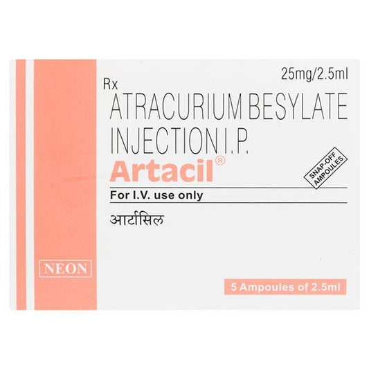 Artacil 25mg Injection 2.5ml - Global Surgicals