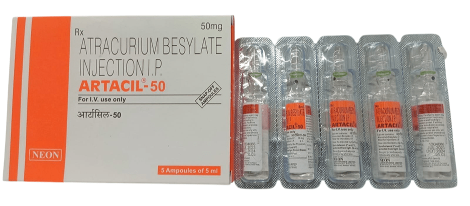 Artacil 50mg 5ml Injection - Global Surgicals