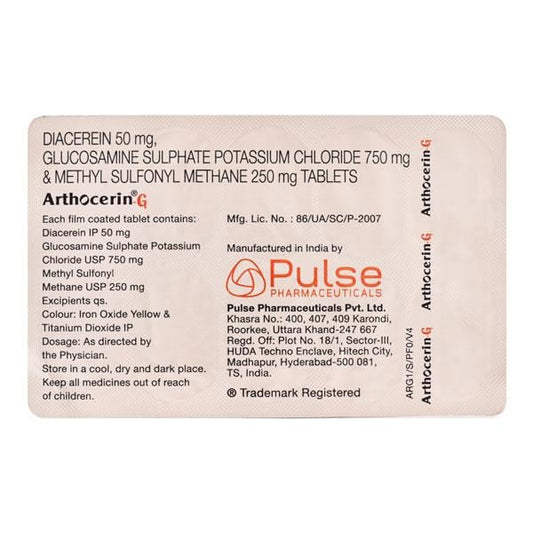 ARTHOCERIN G Tablet 10's - Global Surgicals