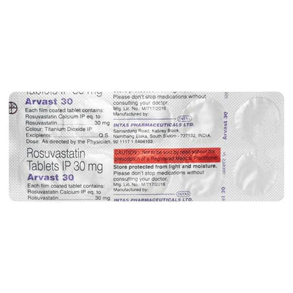 Arvast 30mg Tablet 10'S - Global Surgicals