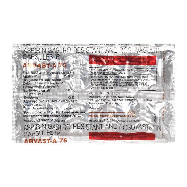 Arvast A 75mg Capsule 10'S - Global Surgicals