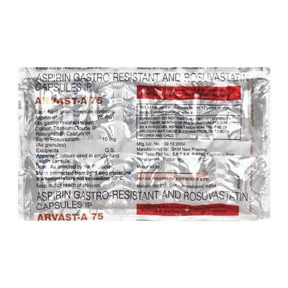 Arvast A 75mg Capsule 10'S - Global Surgicals