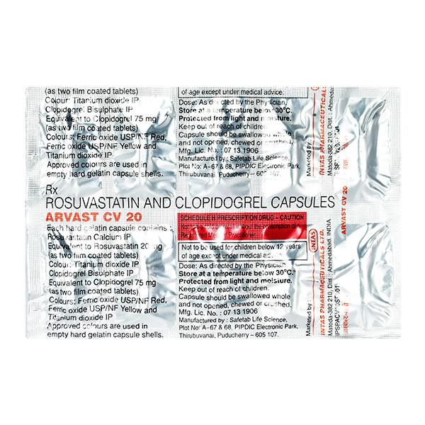 Arvast CV 20mg Capsule 10'S - Global Surgicals