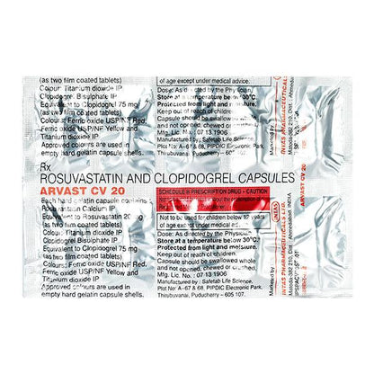 Arvast CV 20mg Capsule 10'S - Global Surgicals